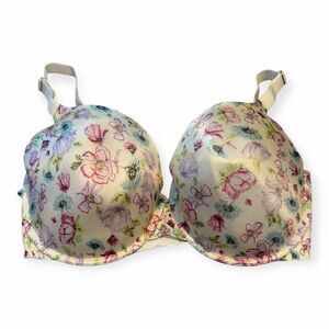 SECRET TREASURES Women’s Cream Floral T-Shirt Bra Size 38DDD